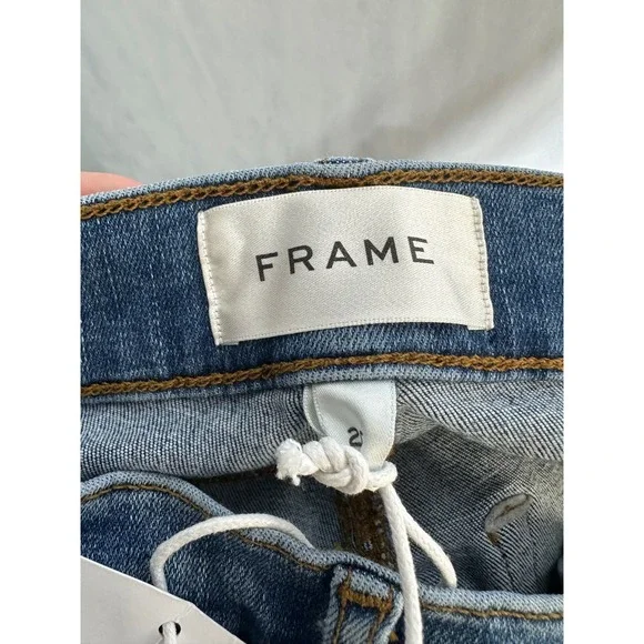 NWT - FRAME Le High Flare Jeans Mermaid Blue High Rise Flare Leg LHF630 Size 26 - Picture 8 of 9